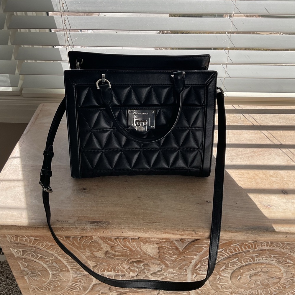 Michael Kors Black Quilted Crossbody Bag